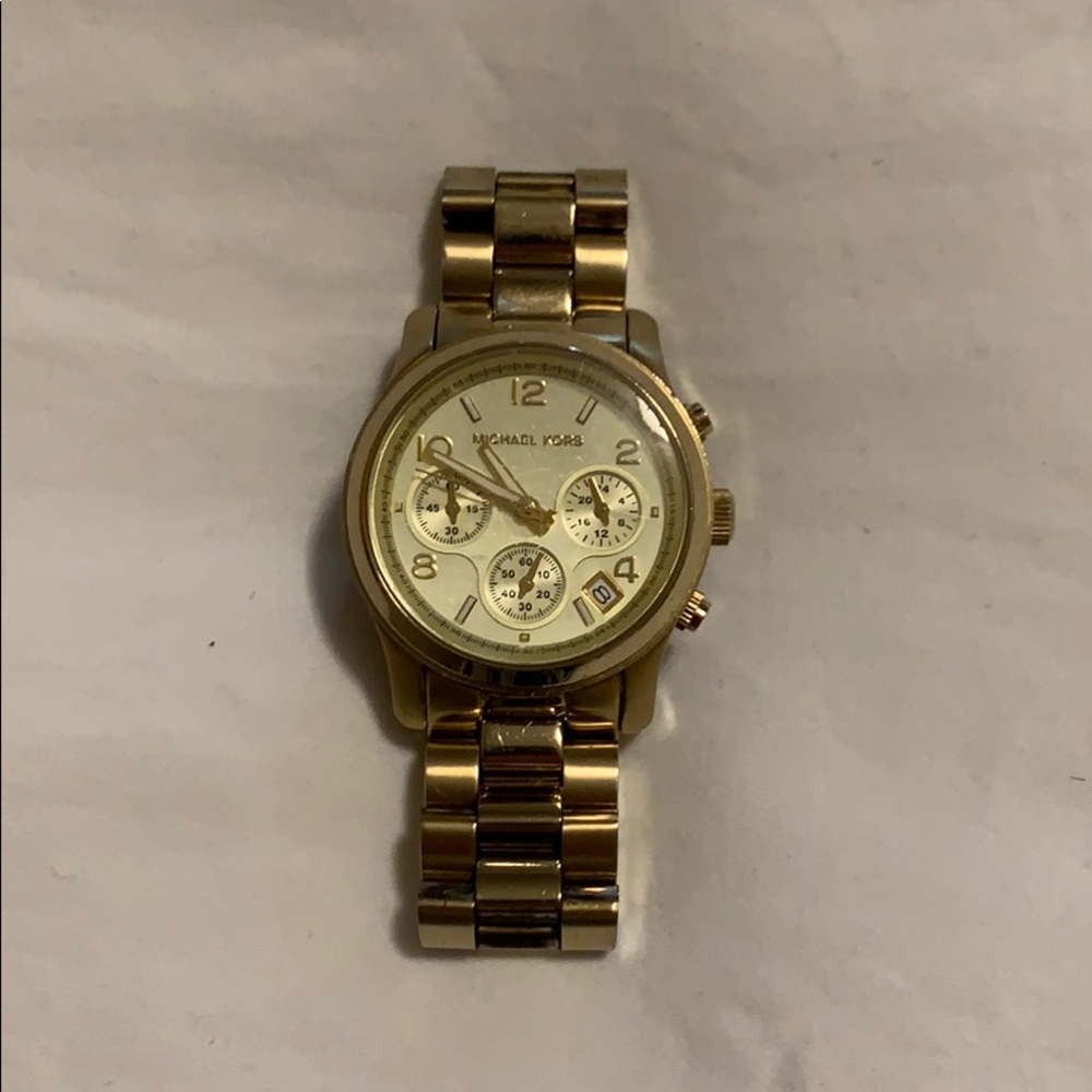 Gold Michael Kors women’s watch chronograph